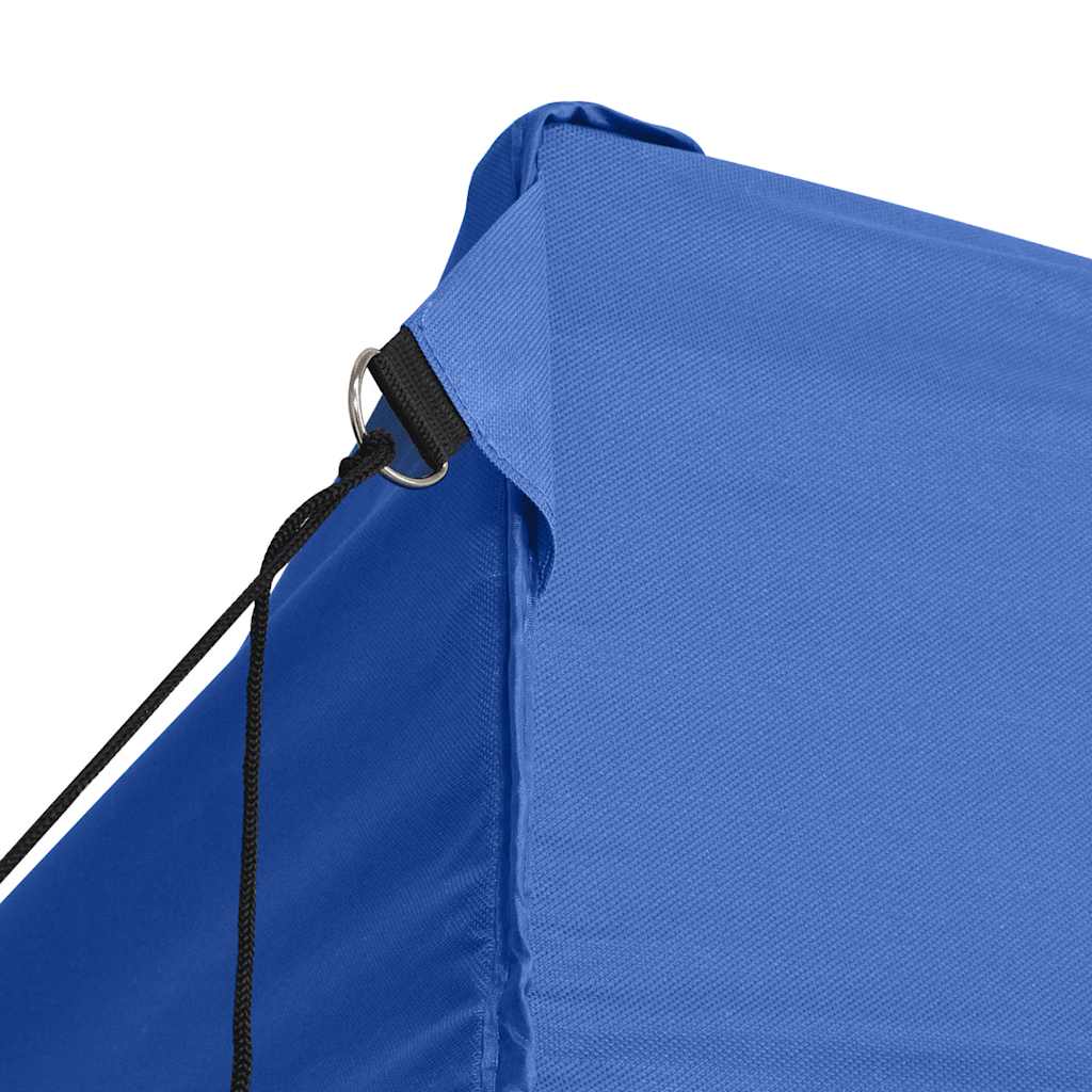 Rozkládací stan nůžkový se 4 bočními stěnami 3 x 4,5 m modrý