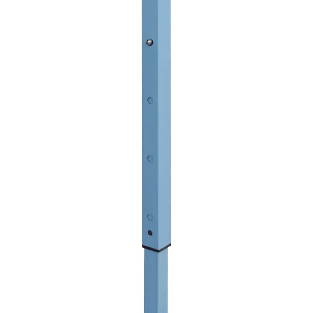 Rozkládací stan nůžkový se 4 bočními stěnami 3 x 4,5 m modrý