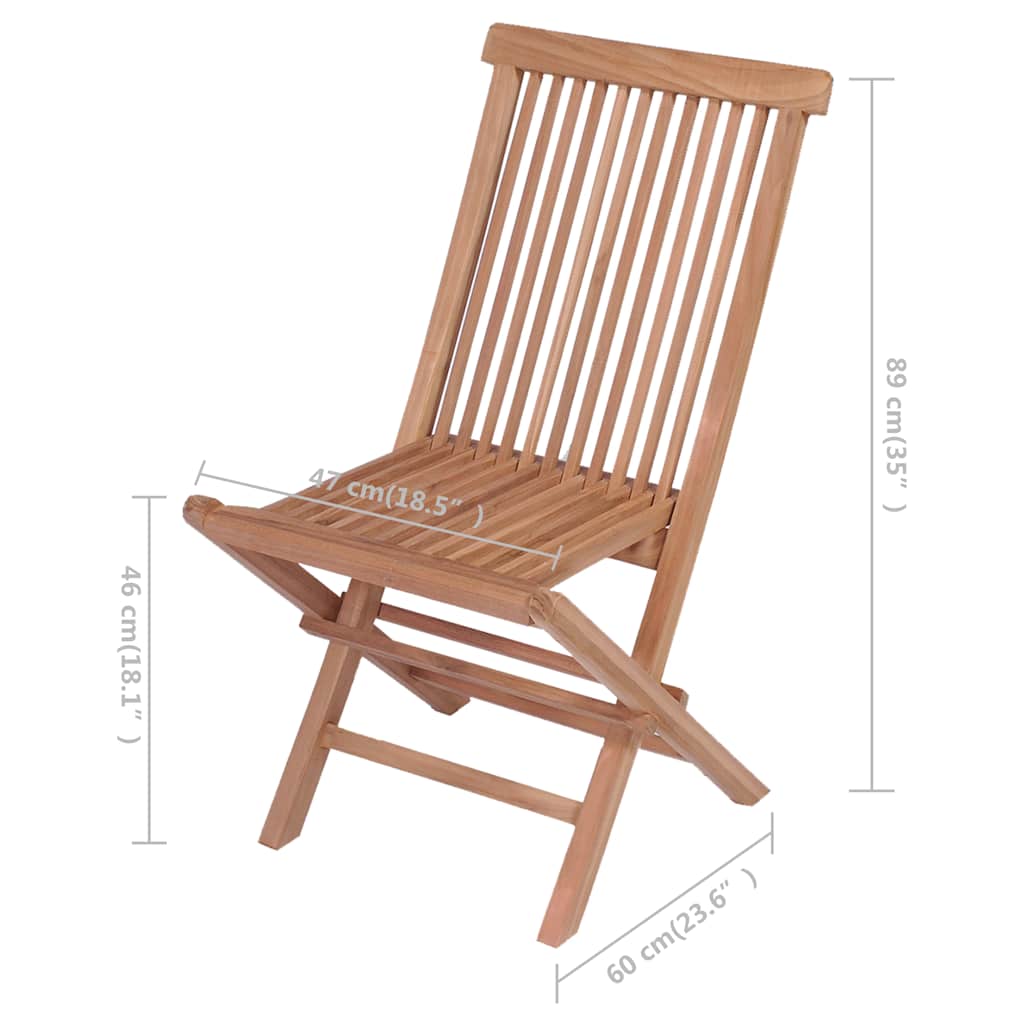 Skládací zahradní židle 4 ks masivní teak