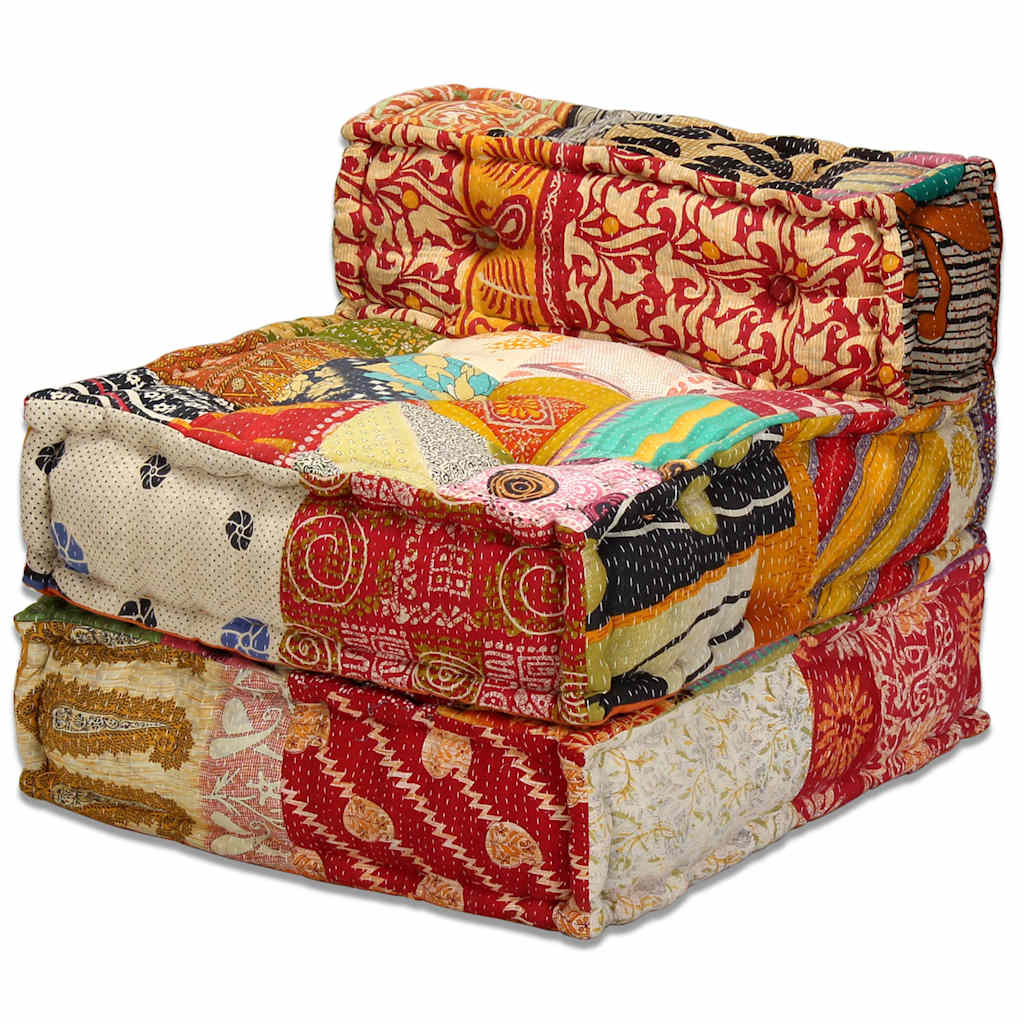 3místný modulární pouf patchwork textil