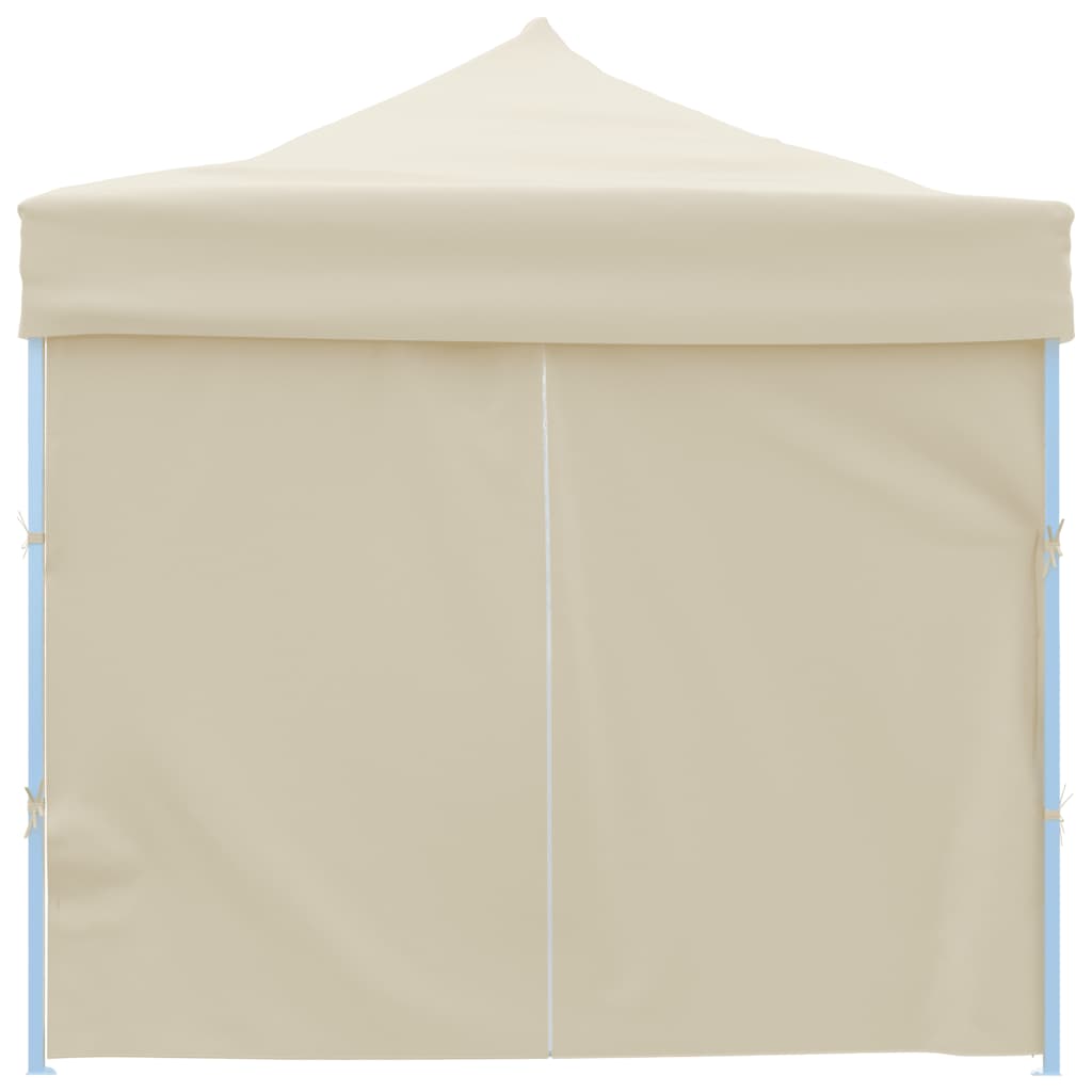 Skládací nůžkový party stan s 8 bočními stěnami 870x291x315 cm krémový