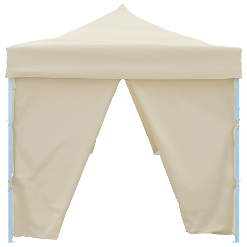 Skládací nůžkový party stan s 8 bočními stěnami 870x291x315 cm krémový