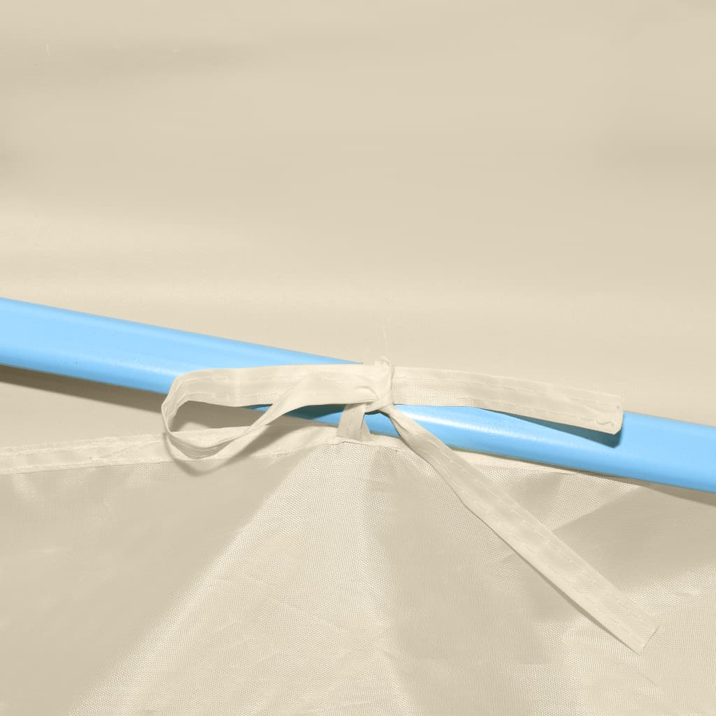 Skládací nůžkový party stan s 8 bočními stěnami 870x291x315 cm krémový