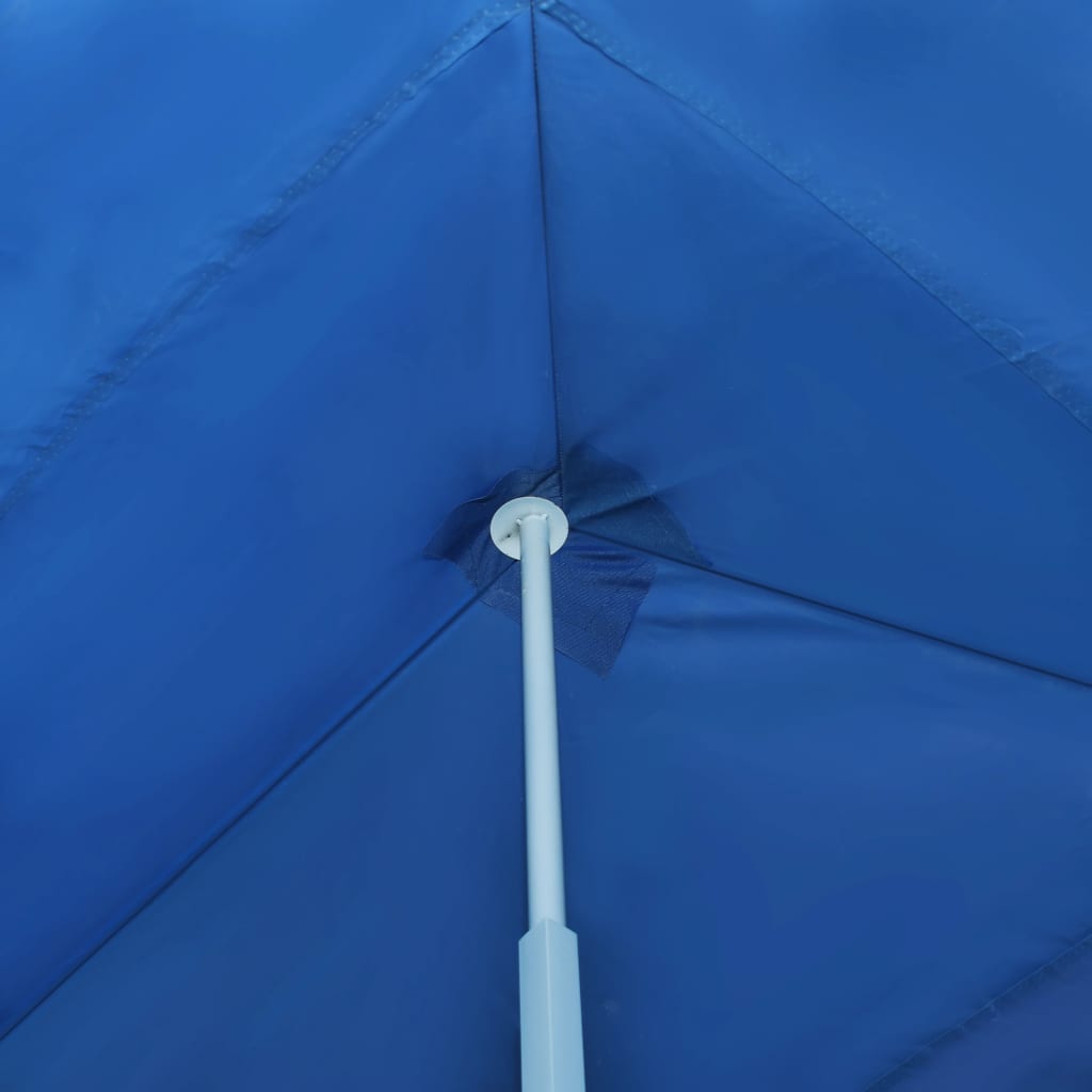Skládací nůžkový party stan s 5 bočními stěnami 3 x 9 m modrý