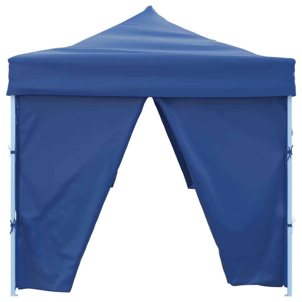 Skládací nůžkový party stan s 8 bočními stěnami 870x291x315 cm modrý