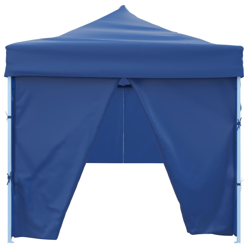 Skládací nůžkový party stan s 8 bočními stěnami 870x291x315 cm modrý