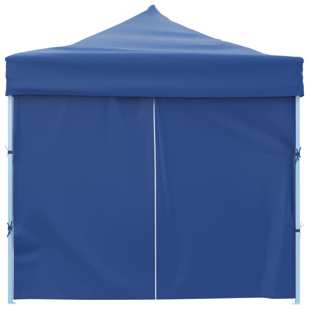 Skládací nůžkový party stan s 8 bočními stěnami 870x291x315 cm modrý