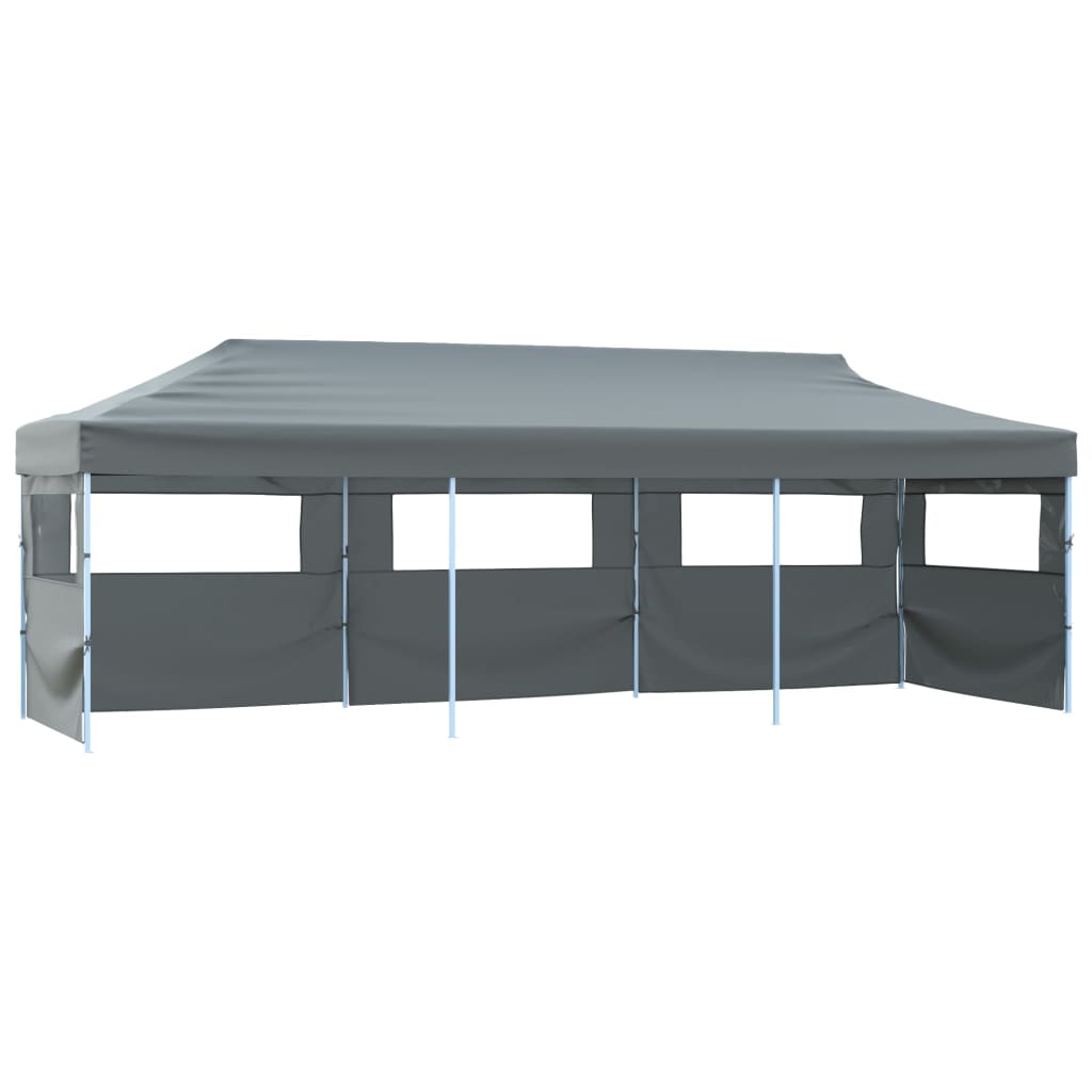Skládací nůžkový stan s 5 bočními stěnami 870x291x315 cm antracitový