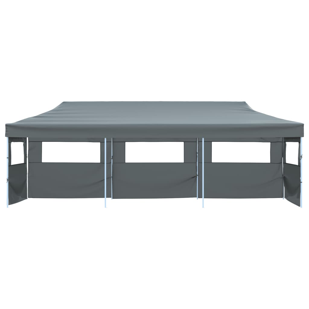 Skládací nůžkový stan s 5 bočními stěnami 870x291x315 cm antracitový
