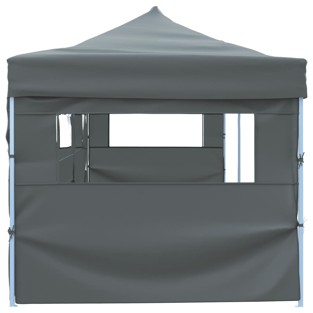Skládací nůžkový stan s 5 bočními stěnami 870x291x315 cm antracitový