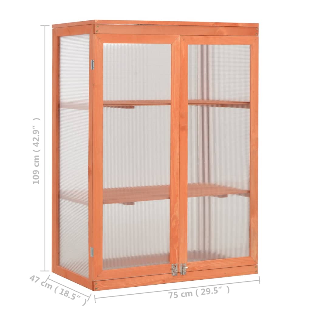 Skleník dřevěný 75 x 47 x 109 cm