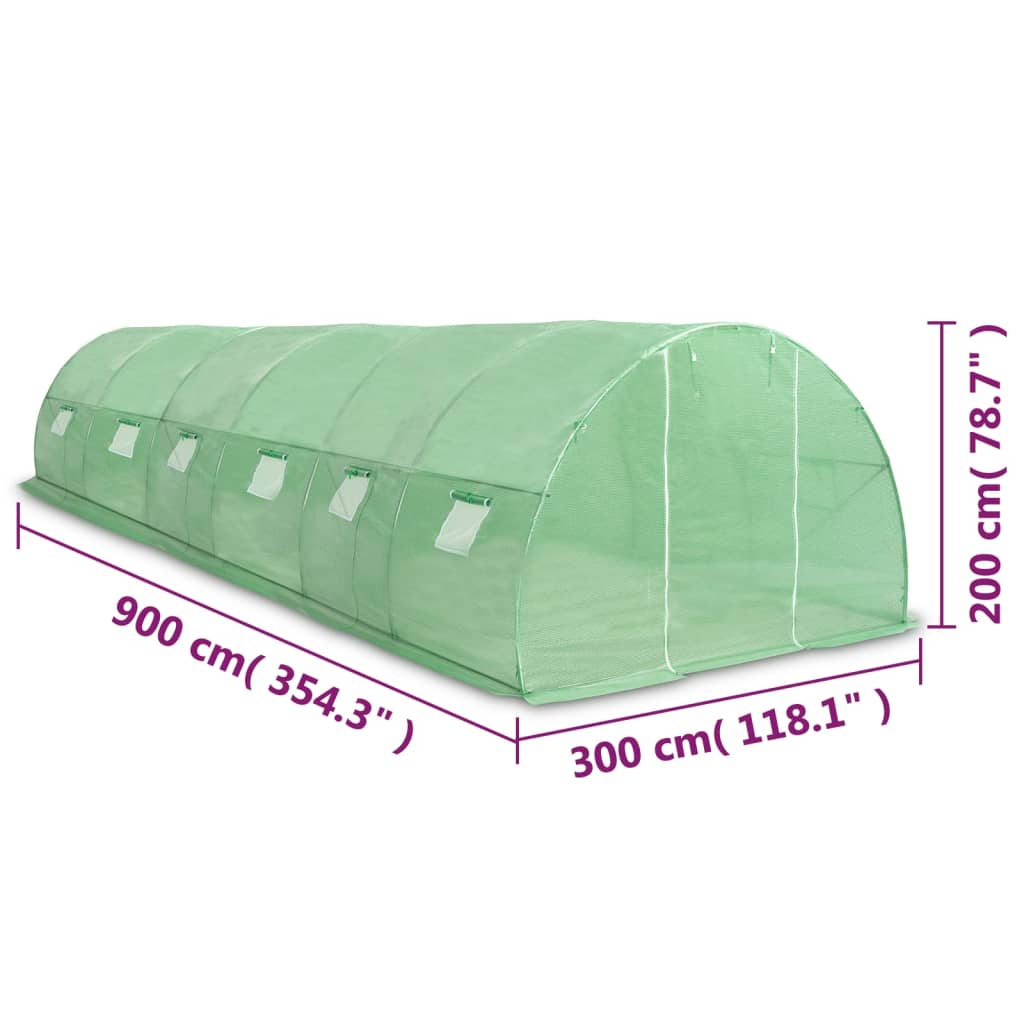 Fóliovník 27 m² 900 x 300 x 200 cm