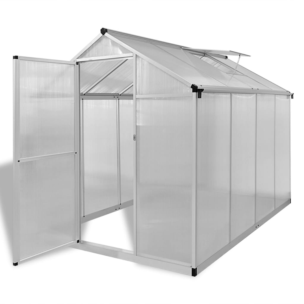 Zpevněný hliníkový skleník s podkladovým rámem 4,6 m²