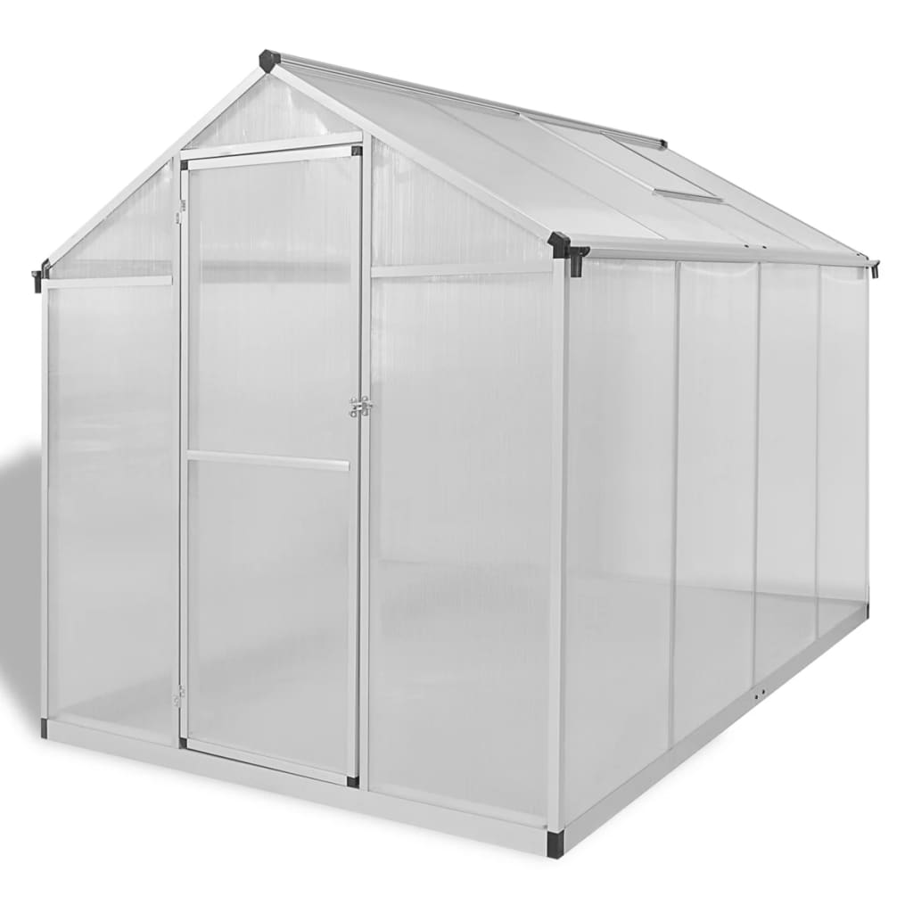 Zpevněný hliníkový skleník s podkladovým rámem 4,6 m²