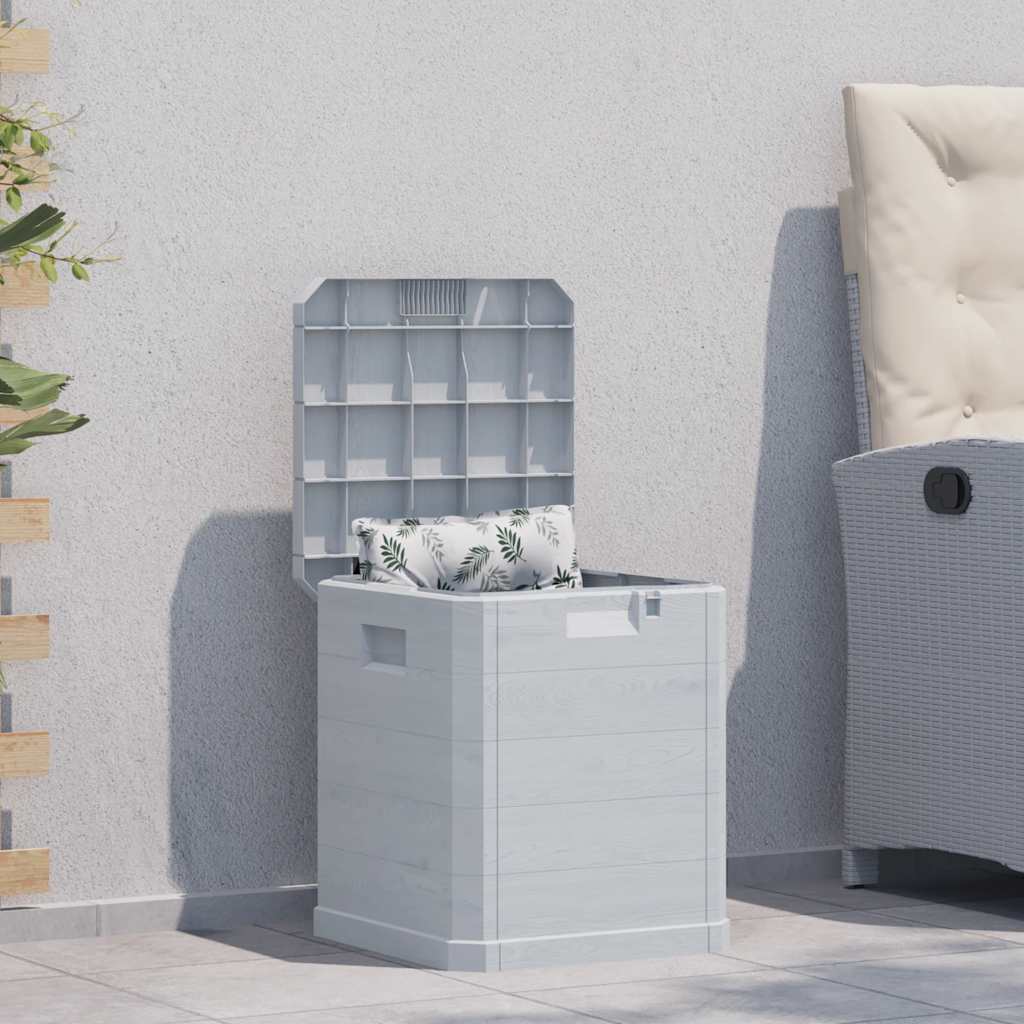 Zahradní úložný box 90 l světle šedý