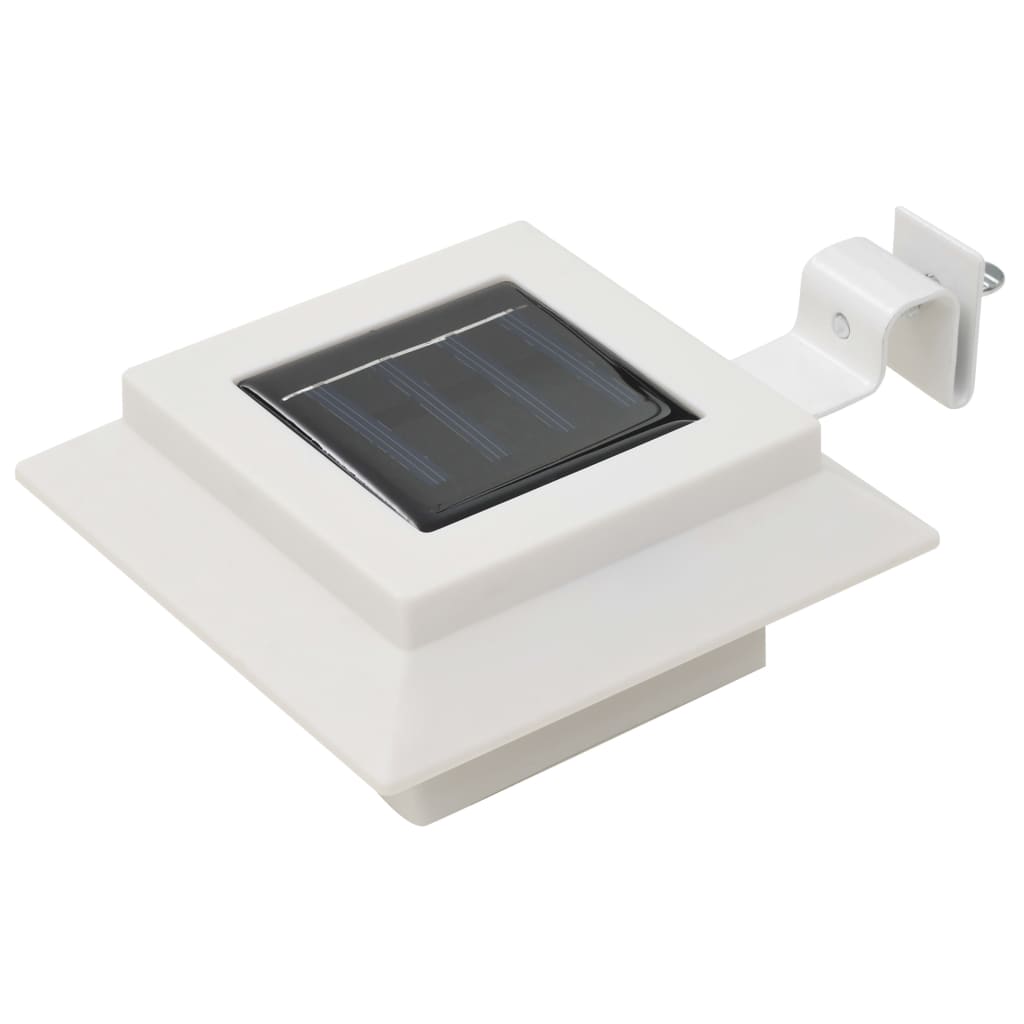 Zahradní solární lampy 12 ks LED čtvercové 12 cm bílé