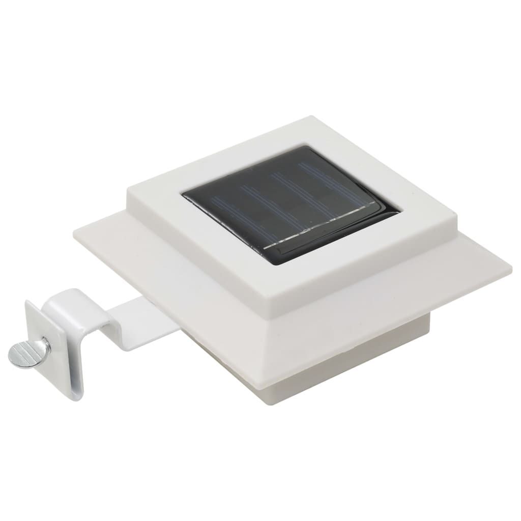 Zahradní solární lampy 12 ks LED čtvercové 12 cm bílé