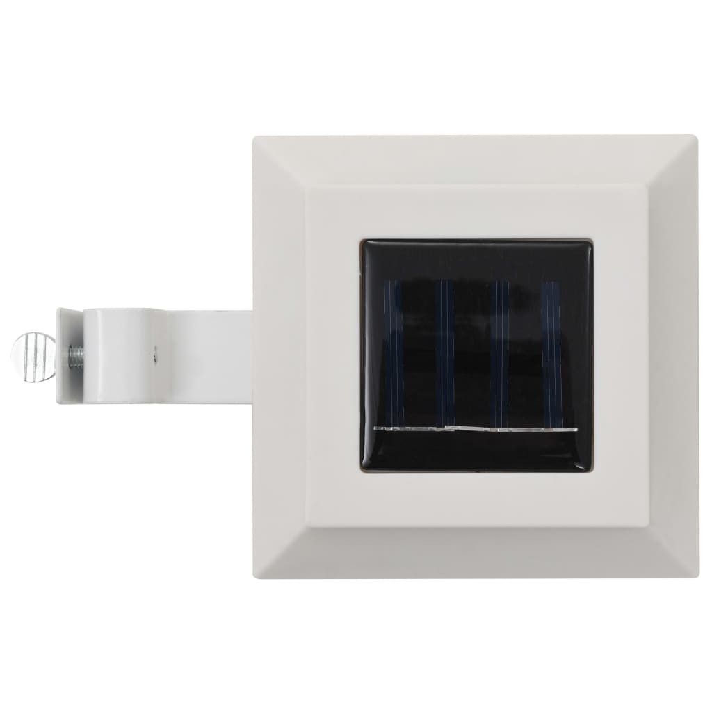 Zahradní solární lampy 12 ks LED čtvercové 12 cm bílé