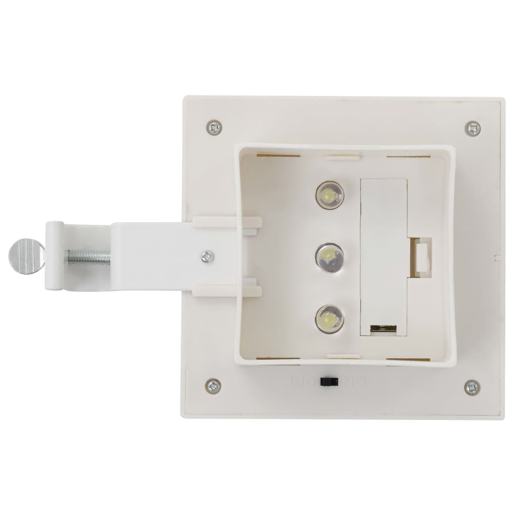 Zahradní solární lampy 12 ks LED čtvercové 12 cm bílé