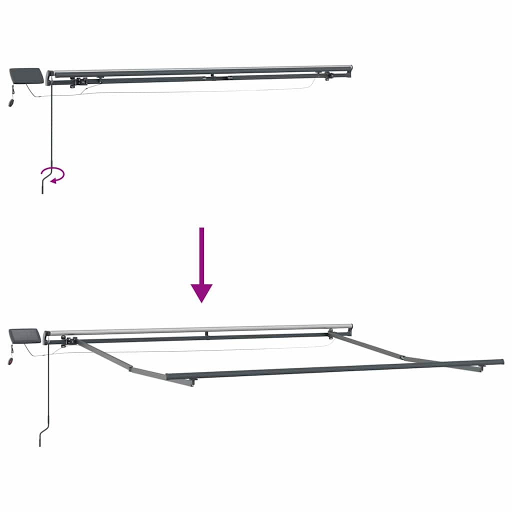 Markýza s Antracit 3 x 2,5 m kov