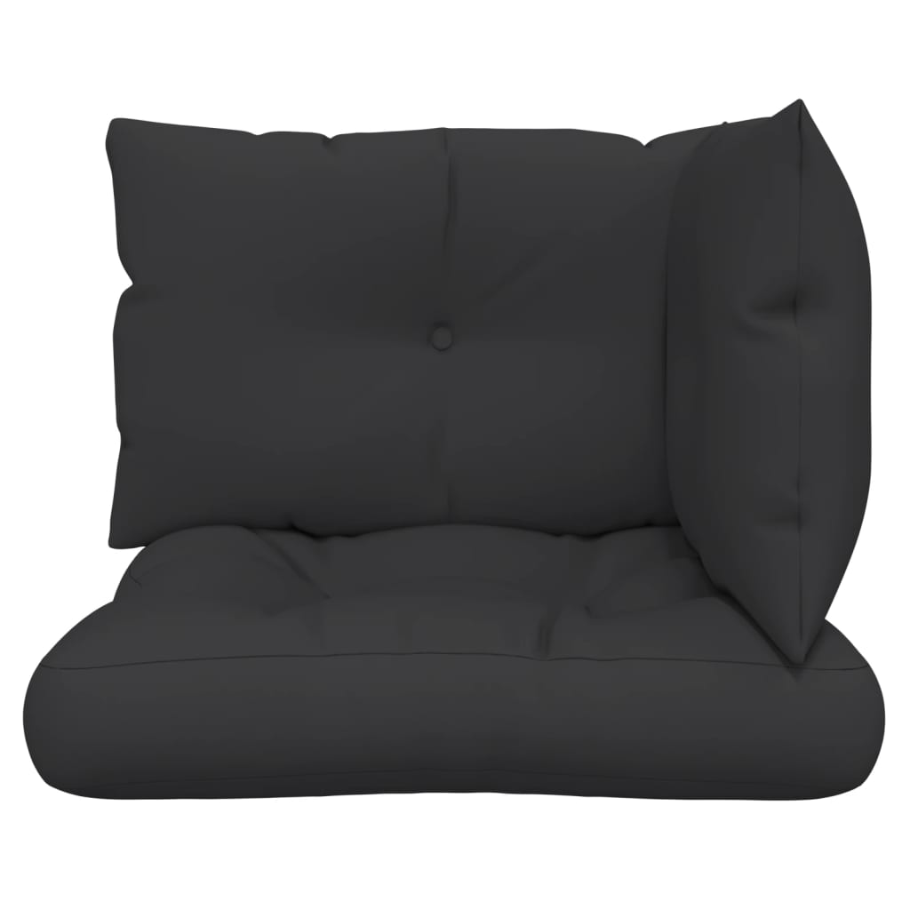 Podušky na palety 3 ks černé textil