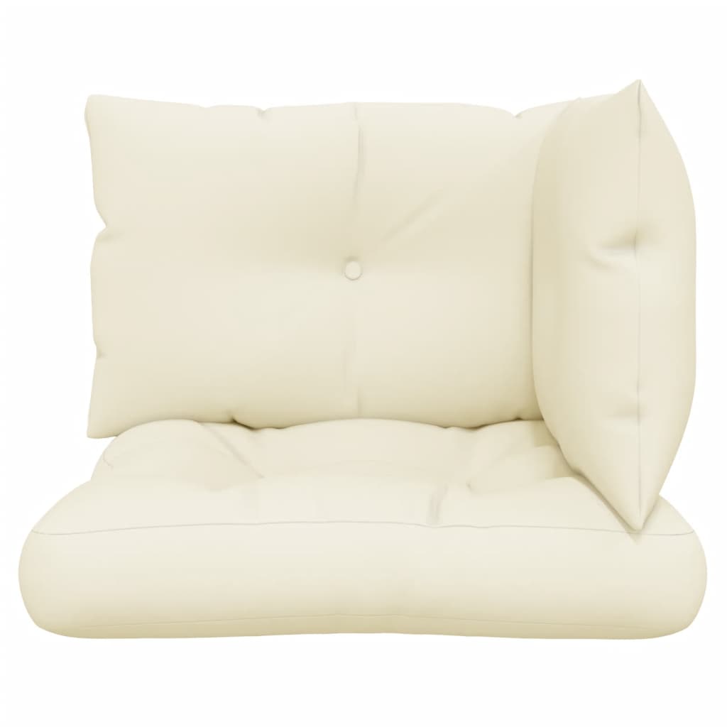 Podušky na palety 3 ks krémové textil
