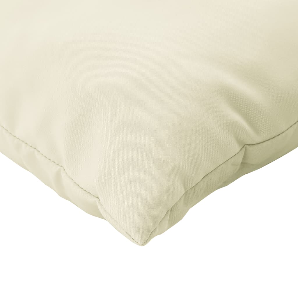 Podušky na palety 3 ks krémové textil