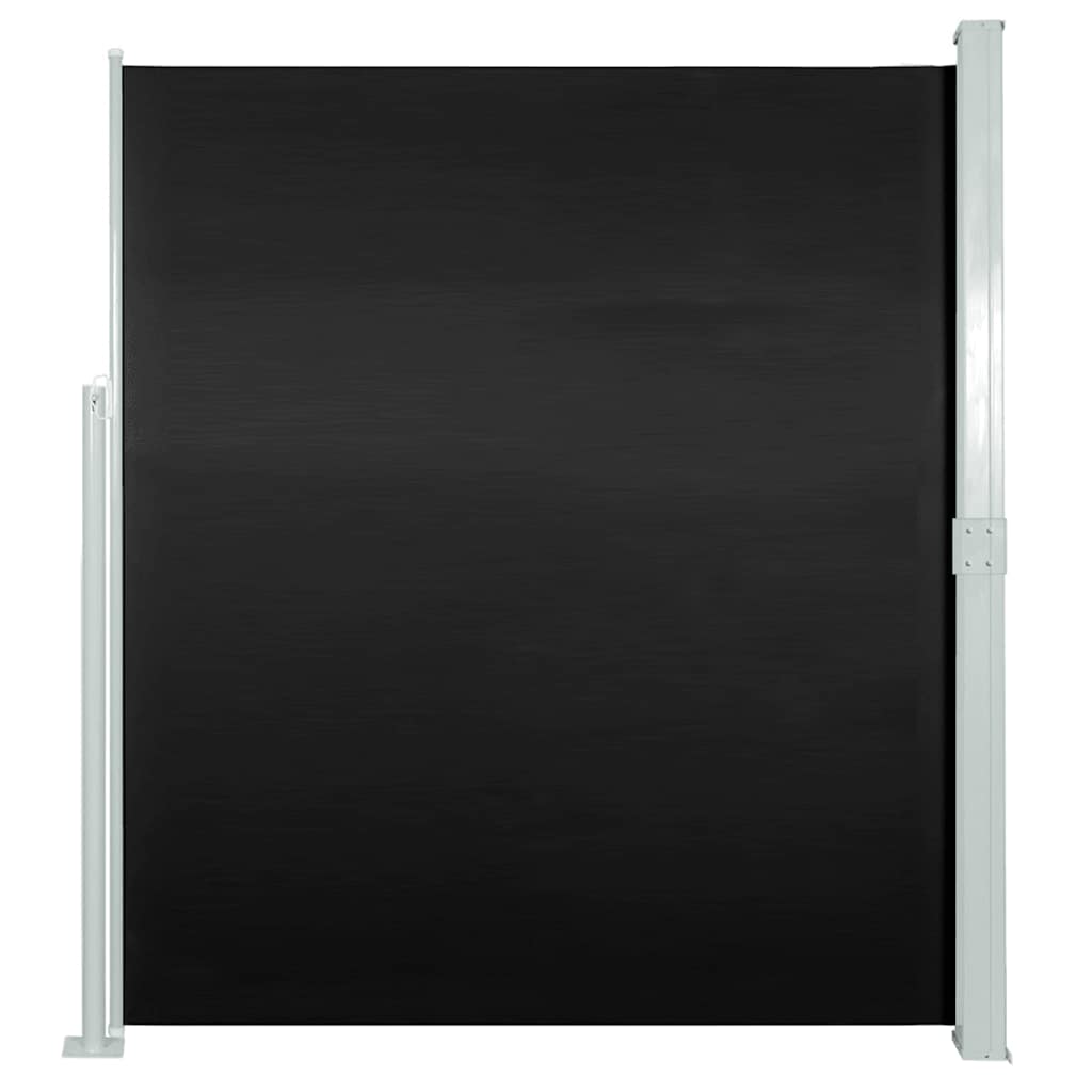 Zatahovací boční markýza/zástěna na terasu 170 x 300 cm černá