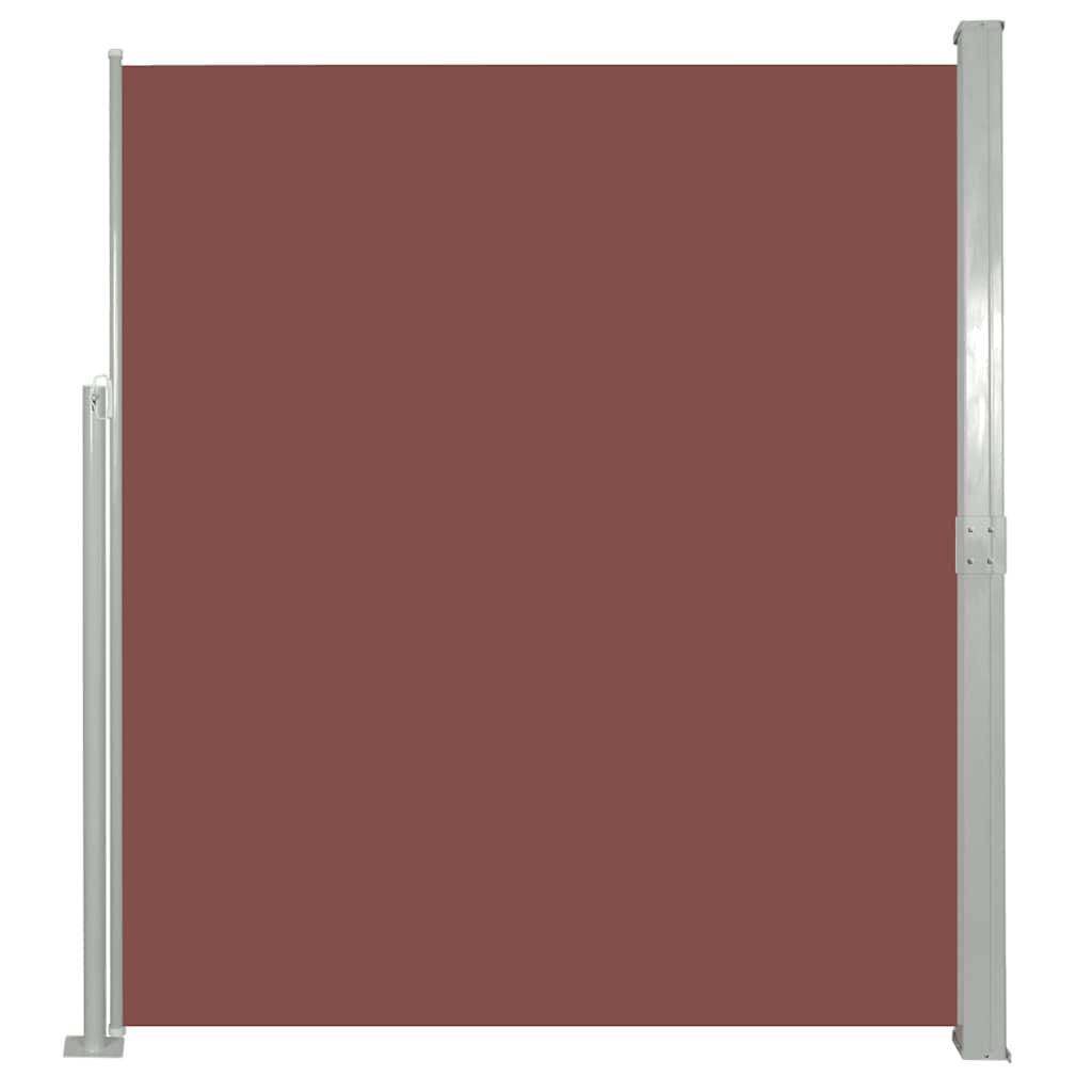 Zatahovací boční markýza/zástěna na terasu 170 x 300 cm hnědá