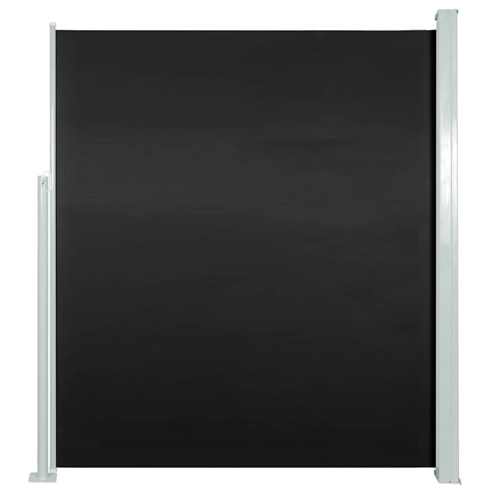 Zatahovací boční markýza/zástěna na terasu 100 x 500 cm černá