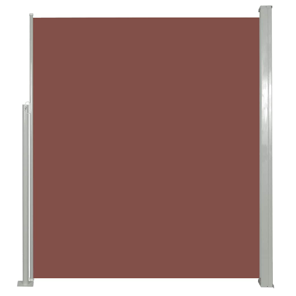 Zatahovací boční markýza/zástěna na terasu 100 x 500 cm hnědá