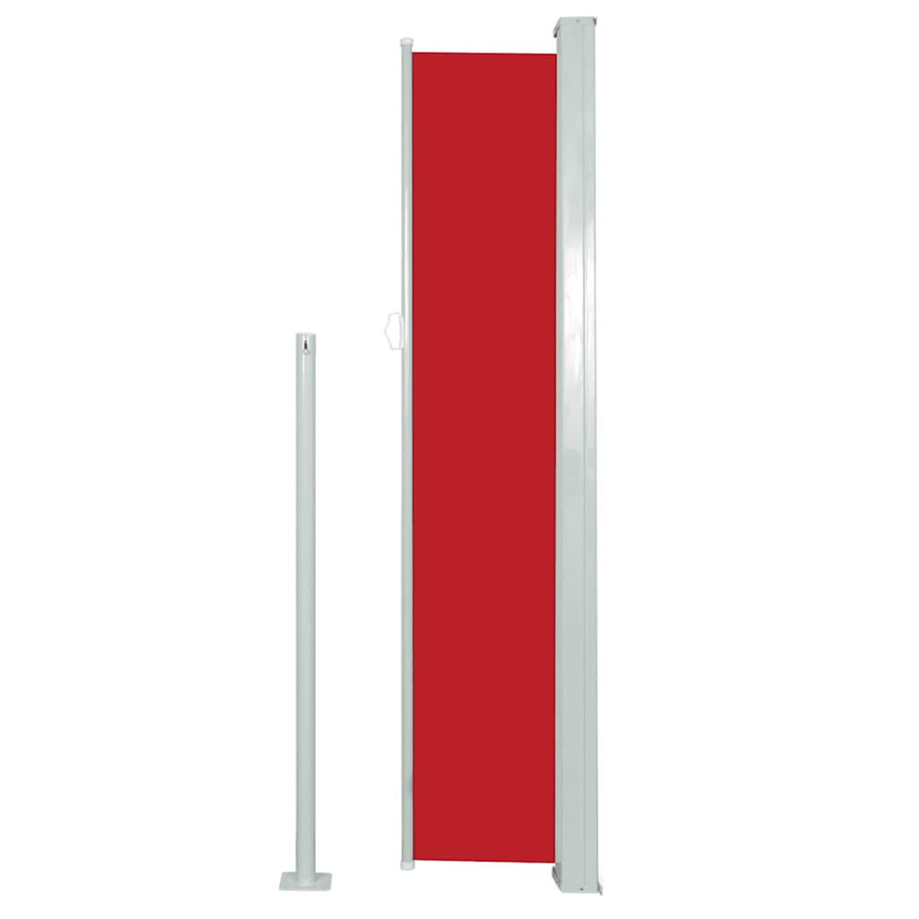 Zatahovací boční markýza/zástěna na terasu 120 x 500 cm červená