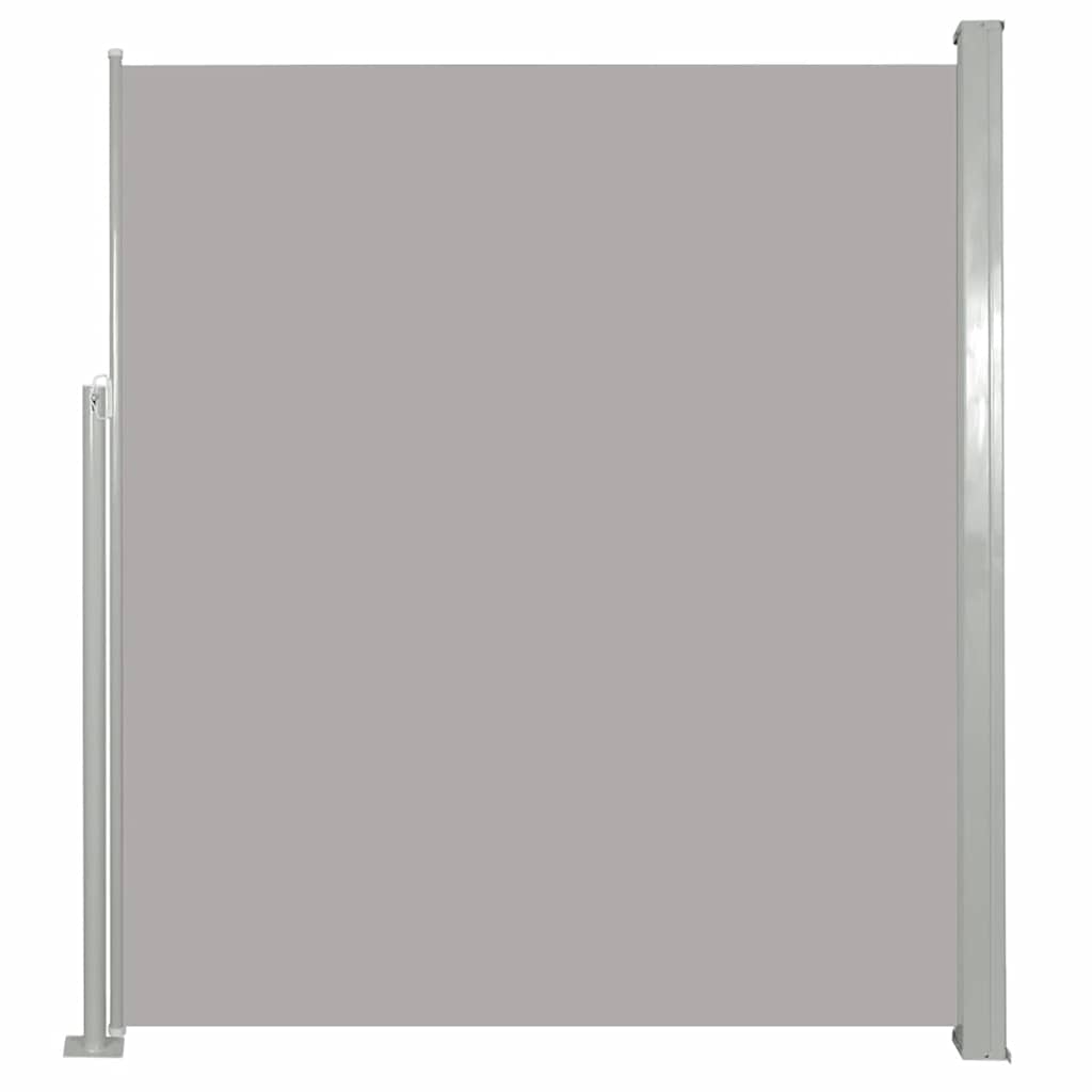 Zatahovací boční markýza/zástěna na terasu 120 x 500 cm šedá