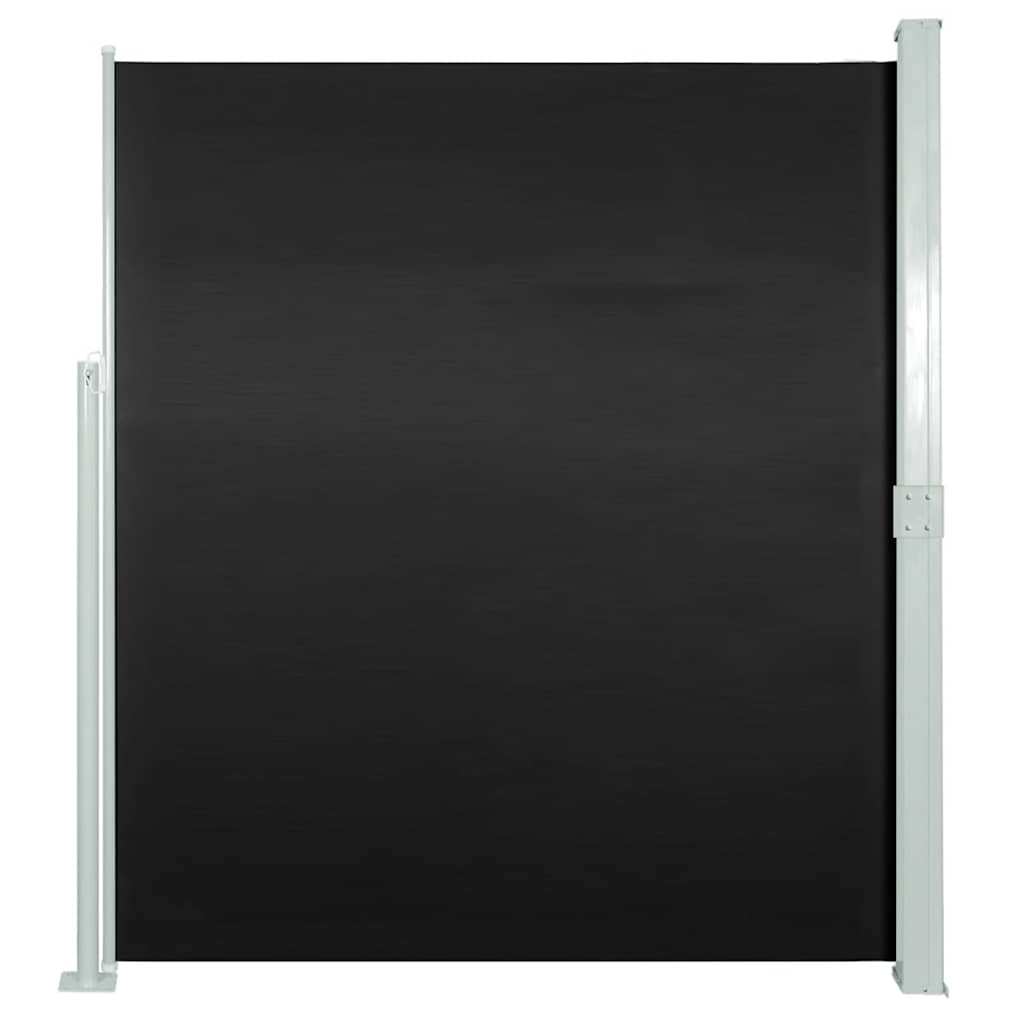 Zatahovací boční markýza/zástěna na terasu 140 x 500 cm černá