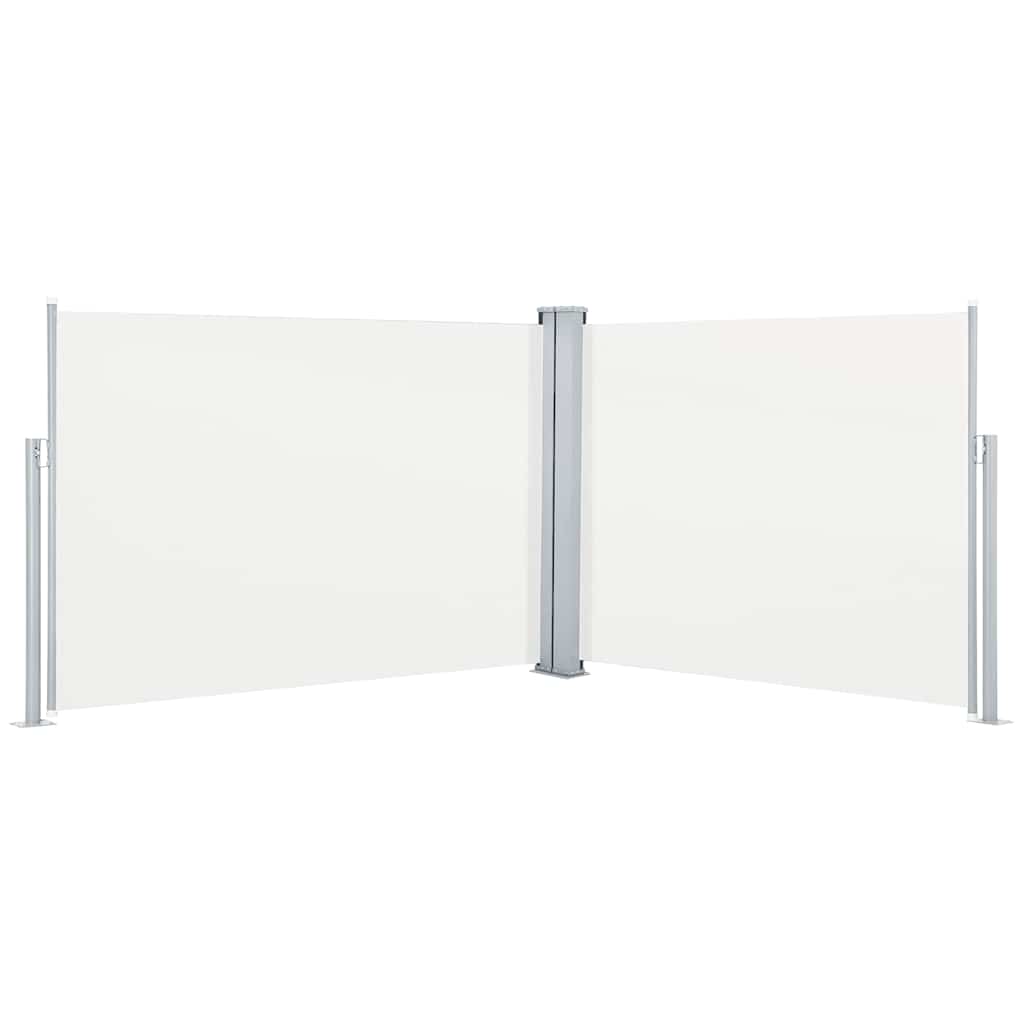 Zatahovací boční markýza / zástěna krémová 100 x 1000 cm