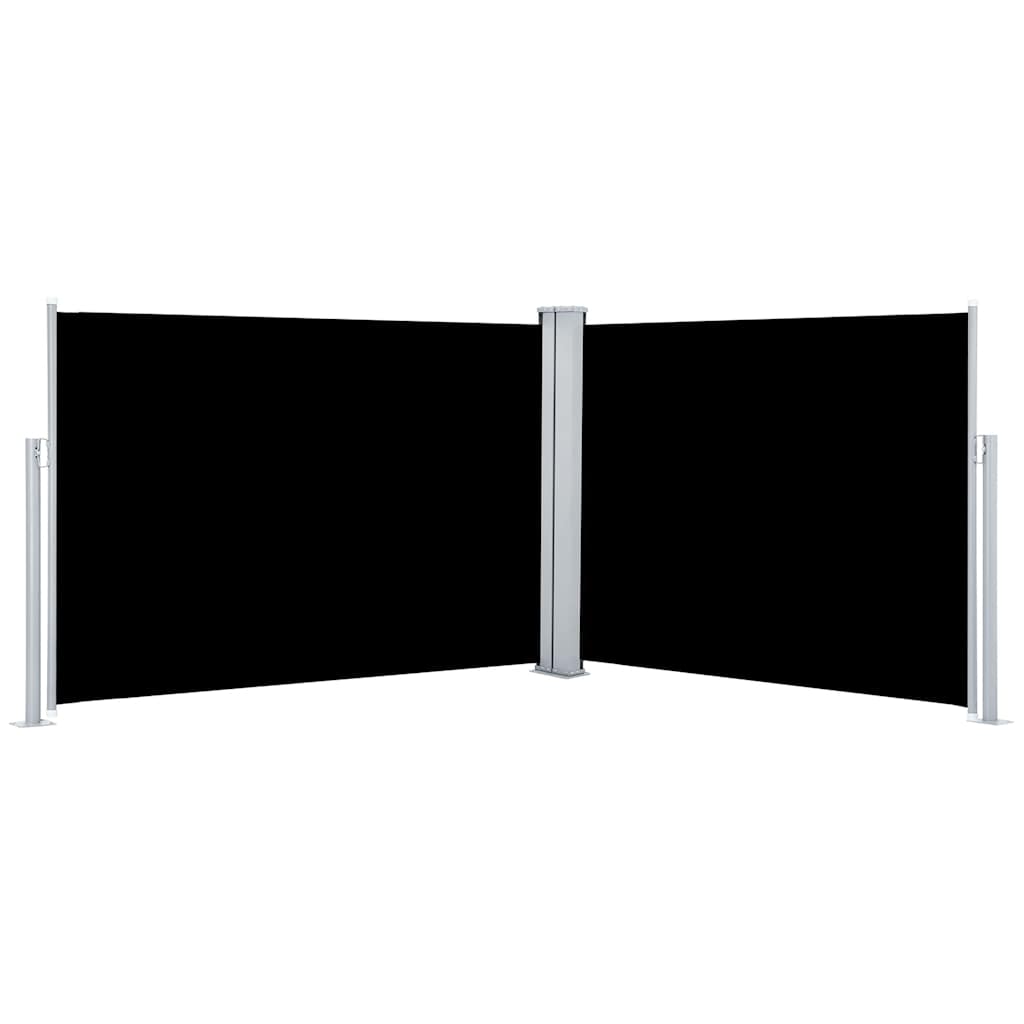 Zatahovací boční markýza / zástěna černá 120 x 1000 cm