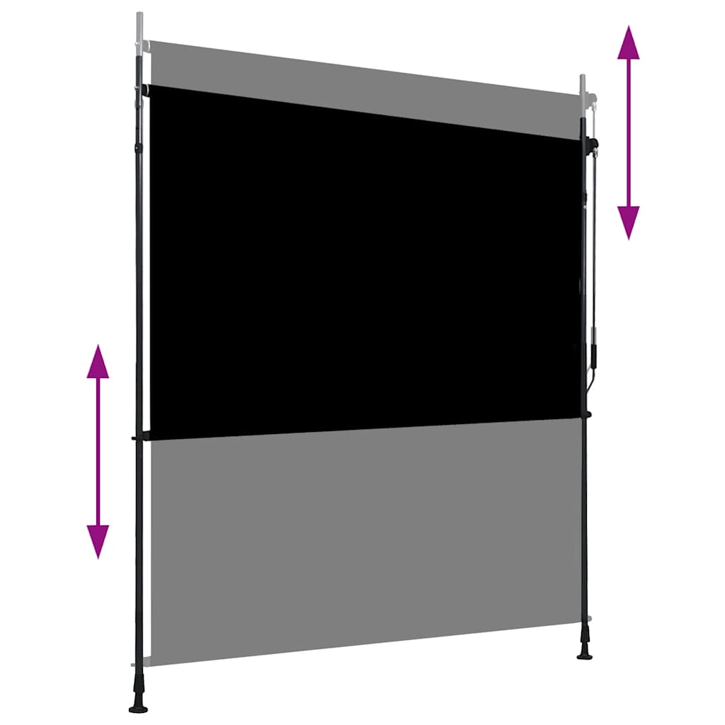 Venkovní roleta 200 x 270 cm antracitová