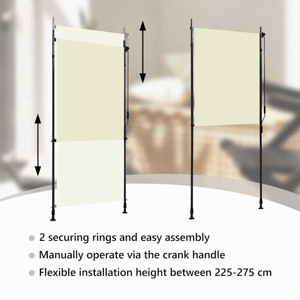 Venkovní roleta 100 x 270 cm krémová