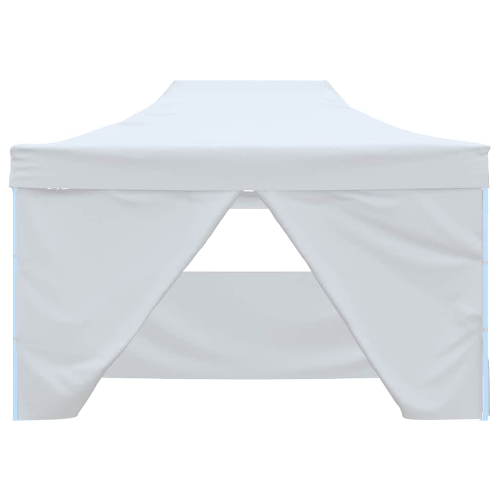 Profesionální skládací party stan 4 bočnice 280x410x315 cm ocel bílý