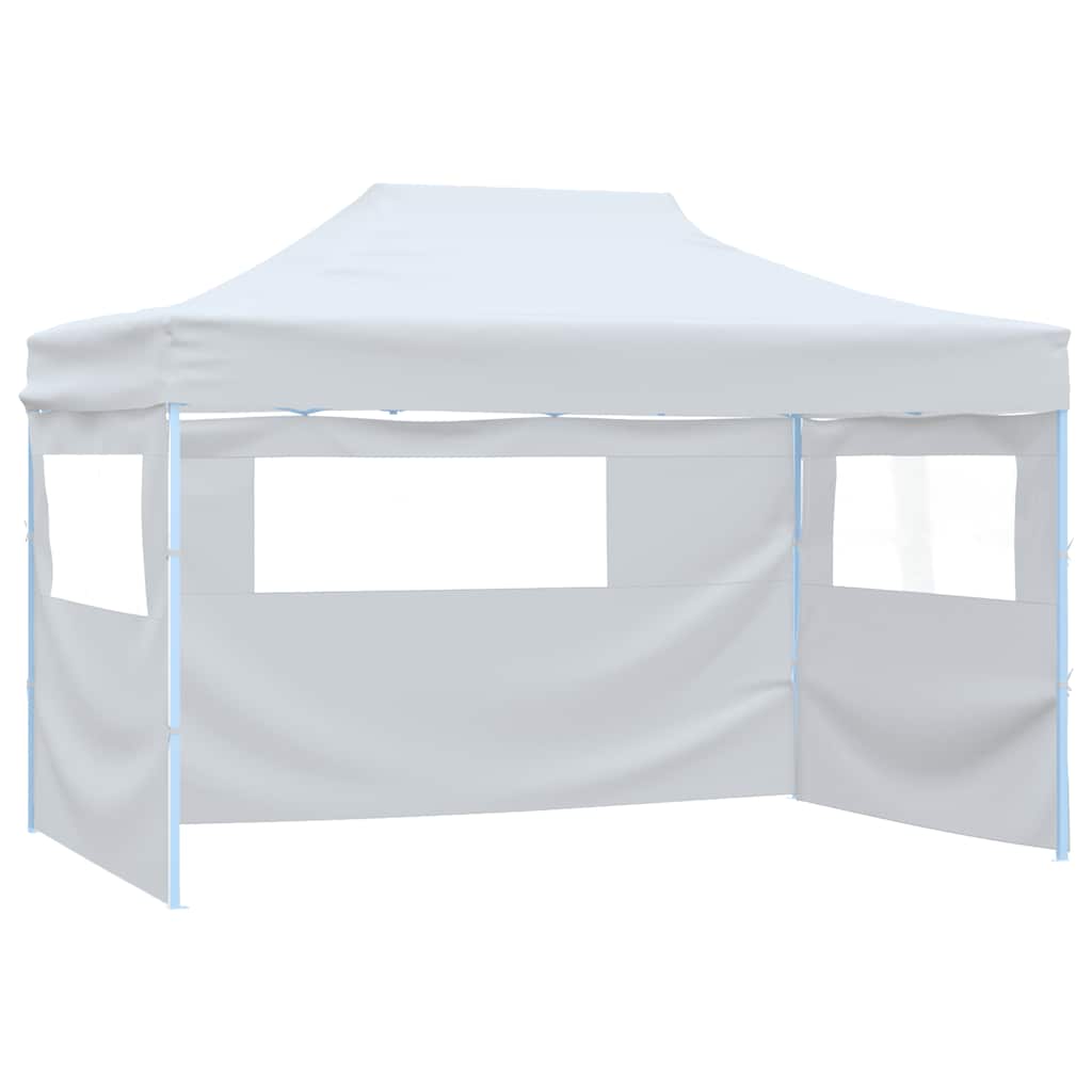 Profesionální skládací party stan 4 bočnice 280x410x315 cm ocel bílý