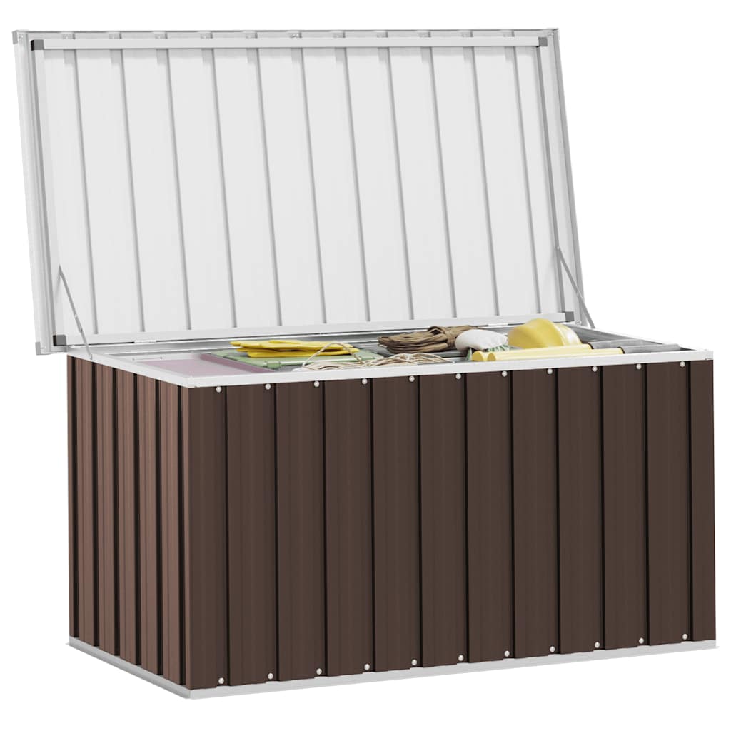 Zahradní úložný box hnědý 129 x 67 x 65 cm