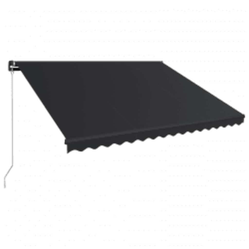 Ručně zatahovací markýza s LED světlem 450 x 300 cm antracitová