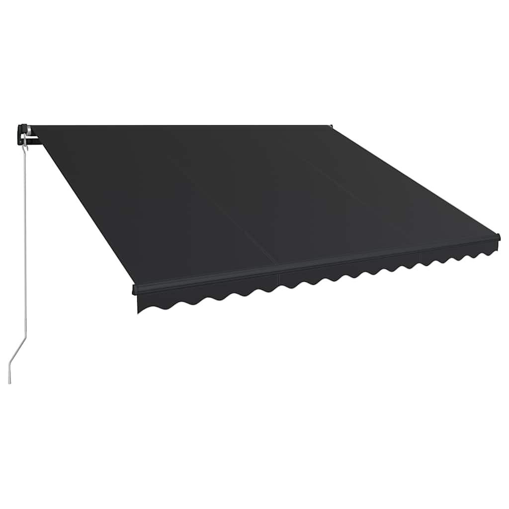 Ručně zatahovací markýza s LED světlem 450 x 300 cm antracitová