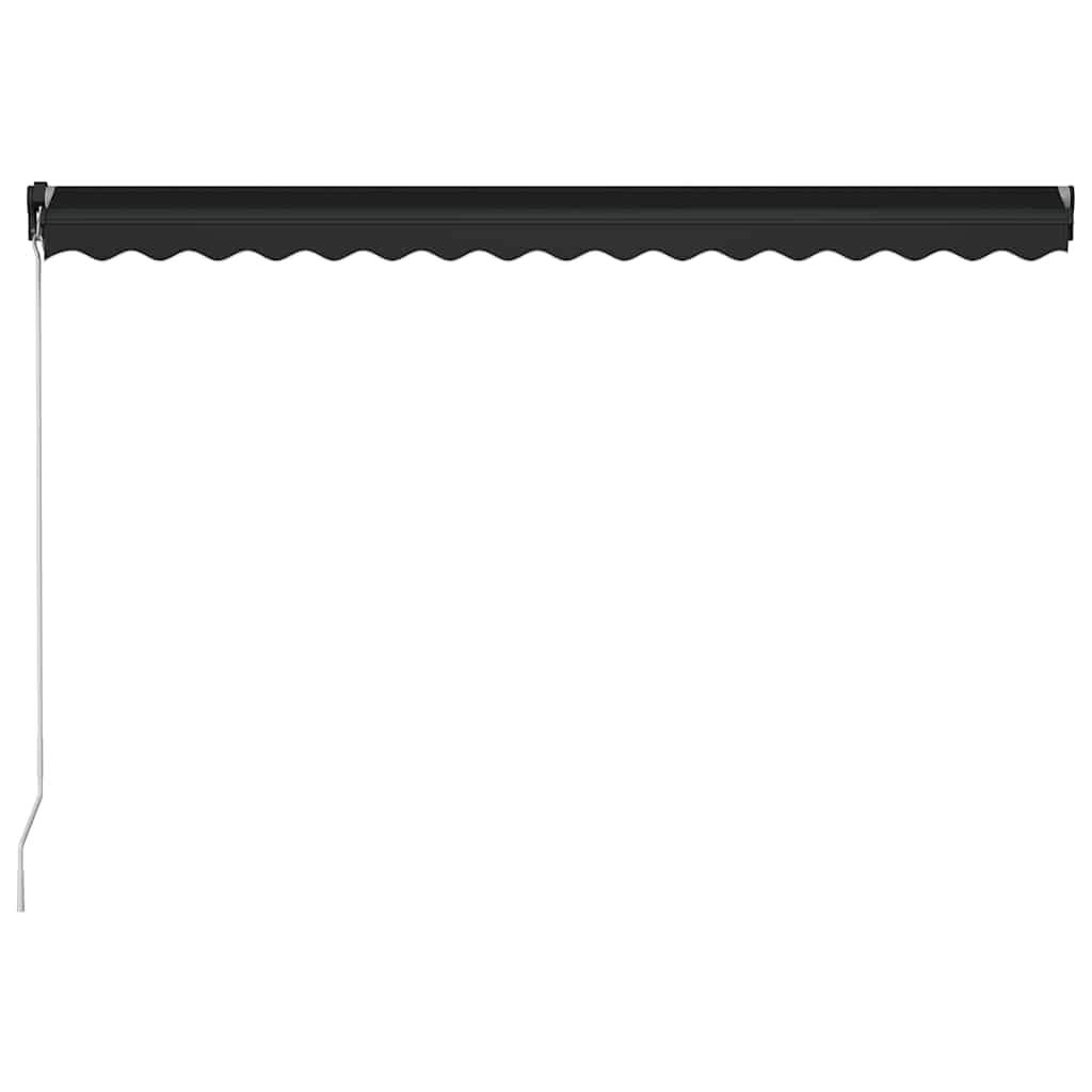 Ručně zatahovací markýza s LED světlem 450 x 300 cm antracitová