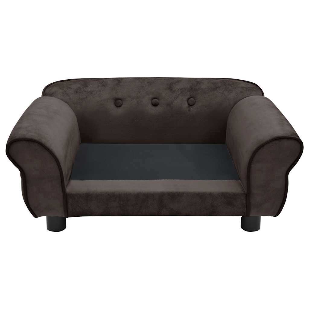 Pohovka pro psy hnědá 72 x 45 x 30 cm plyš