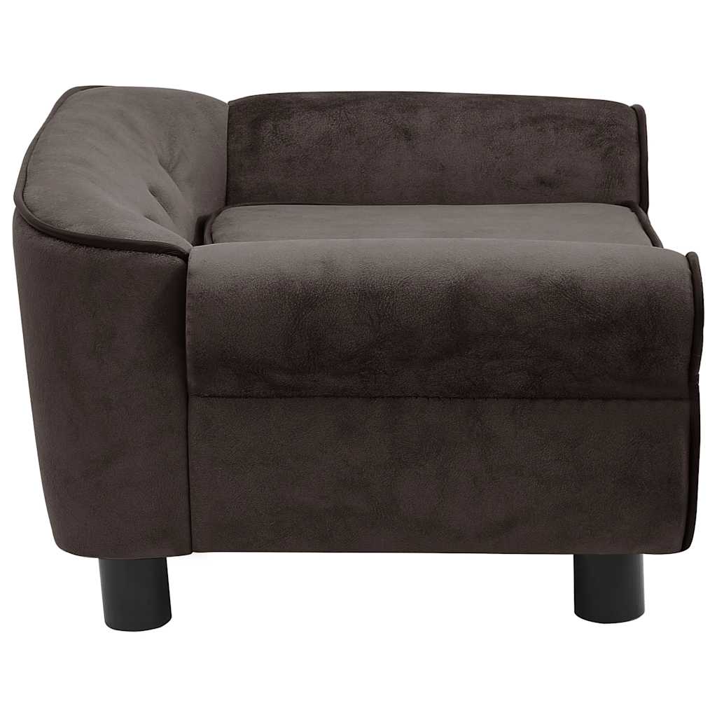 Pohovka pro psy hnědá 72 x 45 x 30 cm plyš