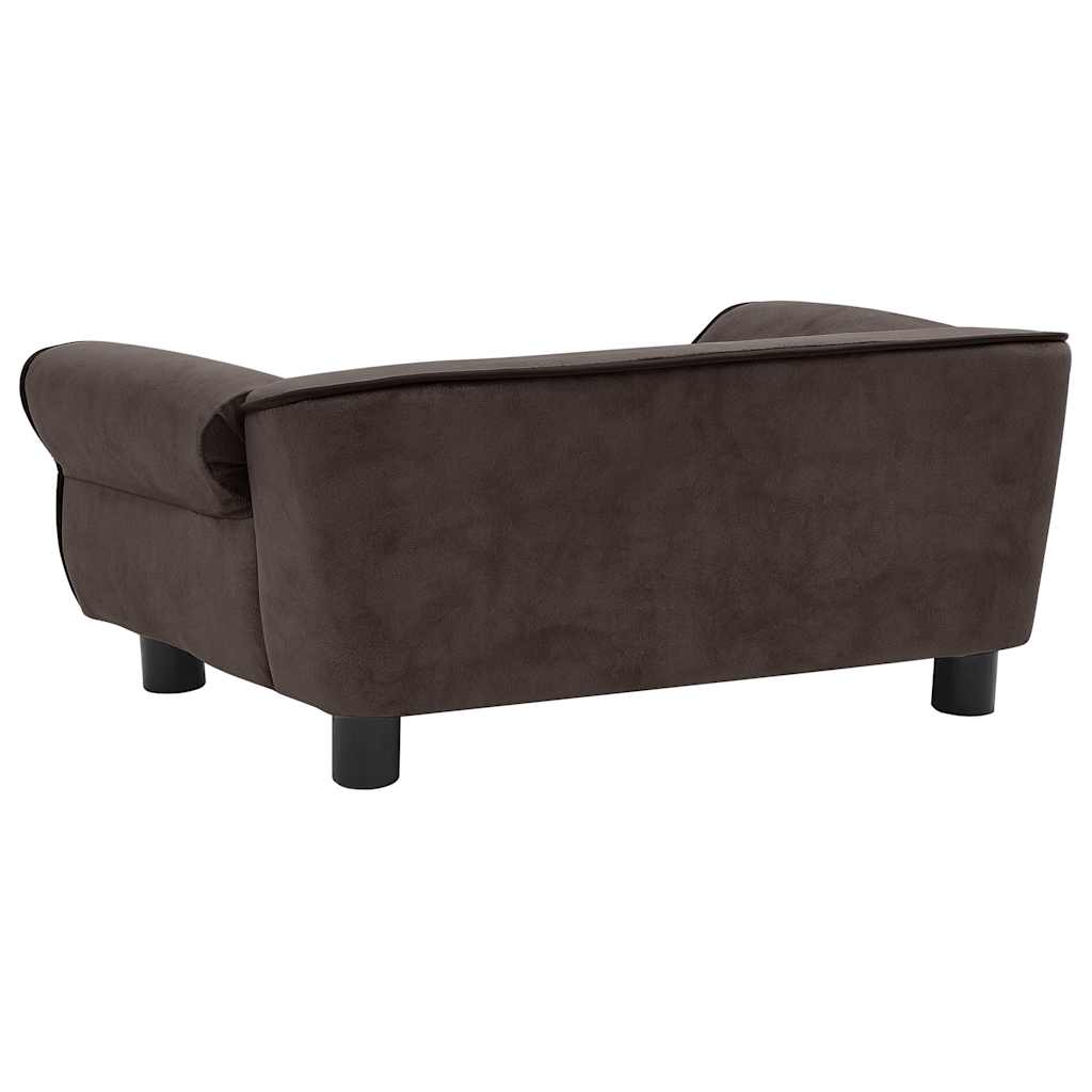 Pohovka pro psy hnědá 72 x 45 x 30 cm plyš
