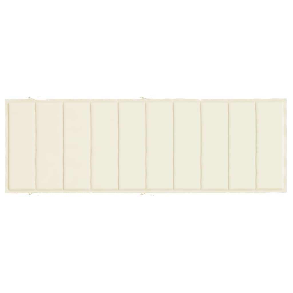Poduška na lehátko krémová 186x58x4 cm oxfordská látka