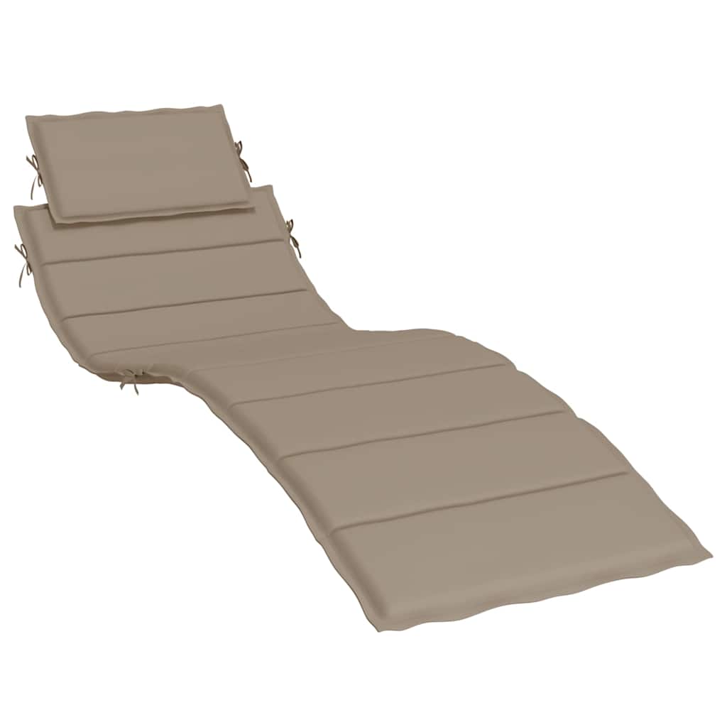 Poduška na lehátko taupe 186x58x4 cm oxfordská látka