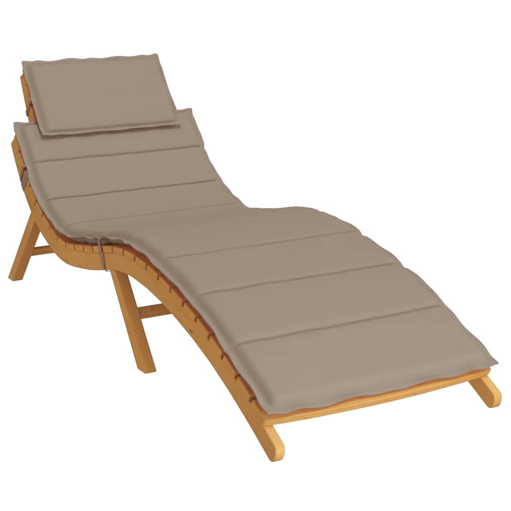 Poduška na lehátko taupe 186x58x4 cm oxfordská látka